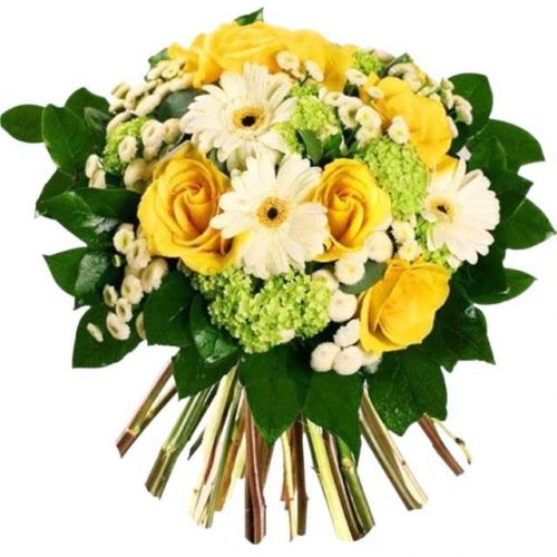 Купить букет из хризантем, гербер и роз с доставкой в Армянск